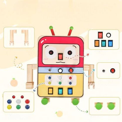 Tableau Montessori - BusyBoardCircuit™ - Robot - Joujoux Bebe