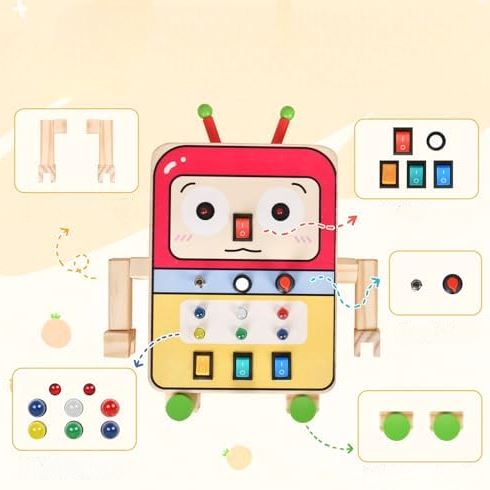 Tableau Montessori - BusyBoardCircuit™ - Robot - Joujoux Bebe