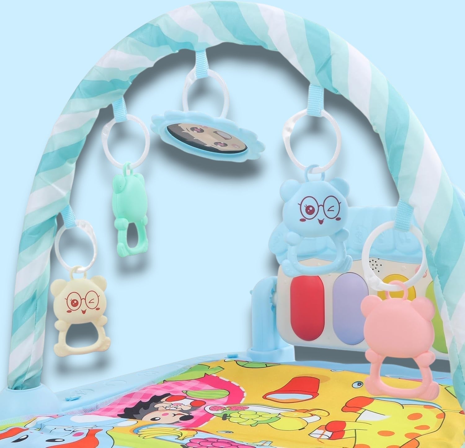 tapis d’éveil éducatif bébé avec arche