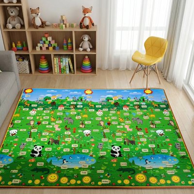 Tapis de jeu bébé modèle panda chambre