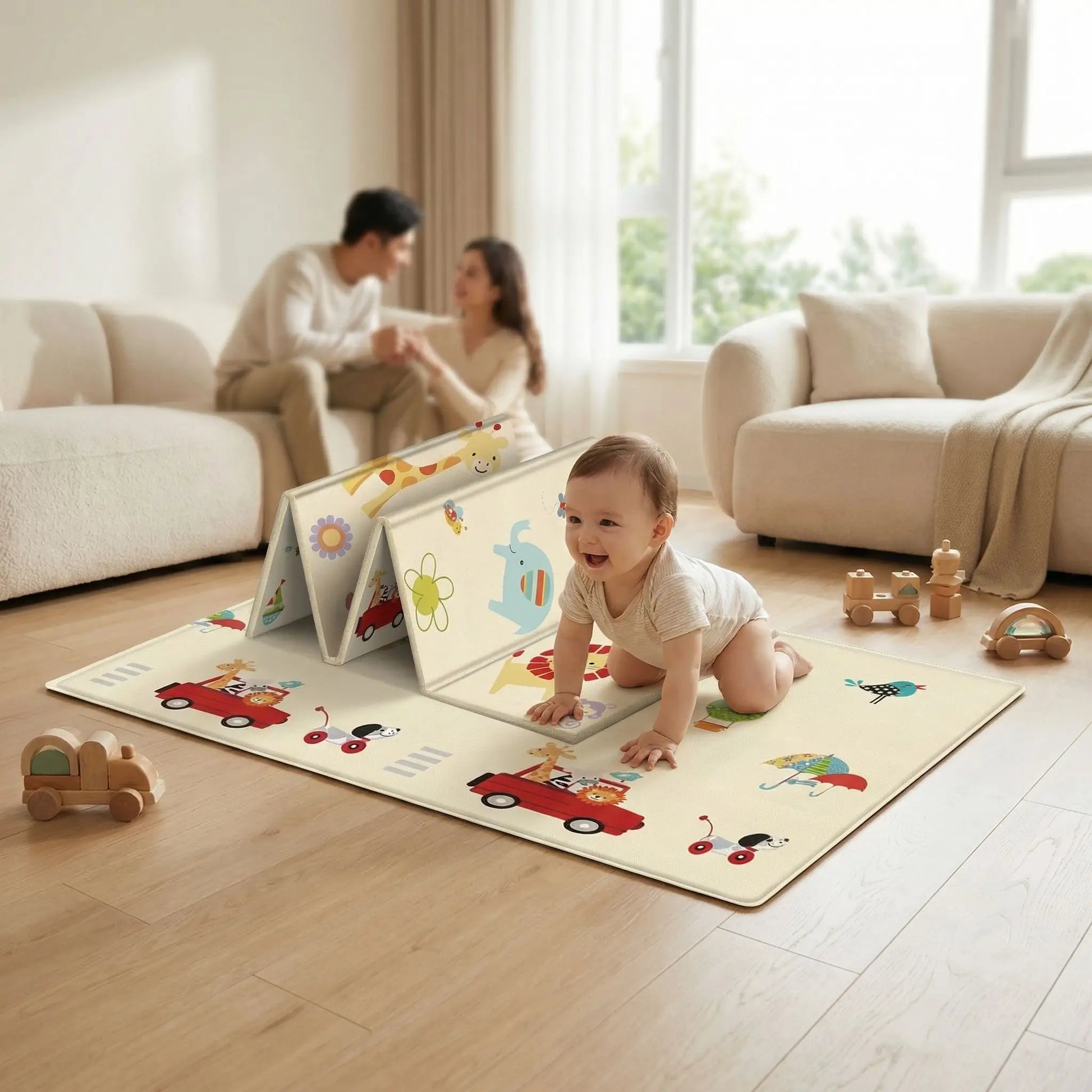 tapis de motricite bebe pliage avec parents