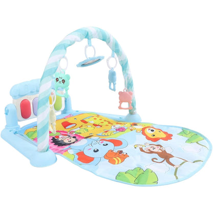 Tapis d’Éveil - KiddoMat™ - Paradis Animalier Bleu - Joujoux Bebe