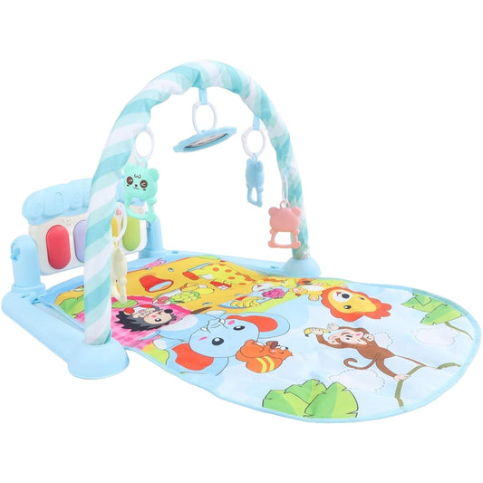 Tapis d’Éveil - KiddoMat™ - Paradis Animalier Bleu - Joujoux Bebe