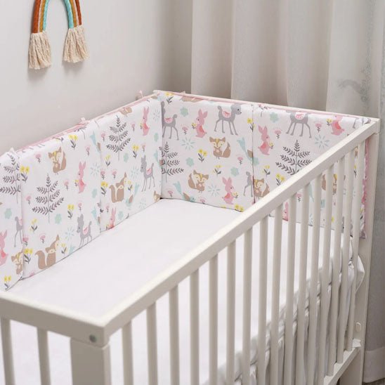 tour de lit bebe motif animaux de foret