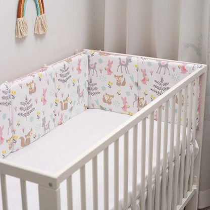 tour de lit bebe motif animaux de foret