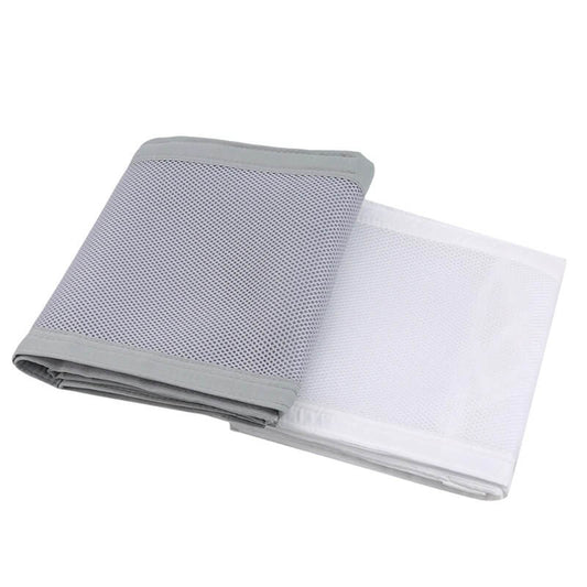 Tour de lit respirant gris plus blanc image