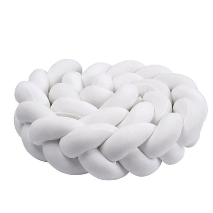 tresse de lit bebe blanche en boule