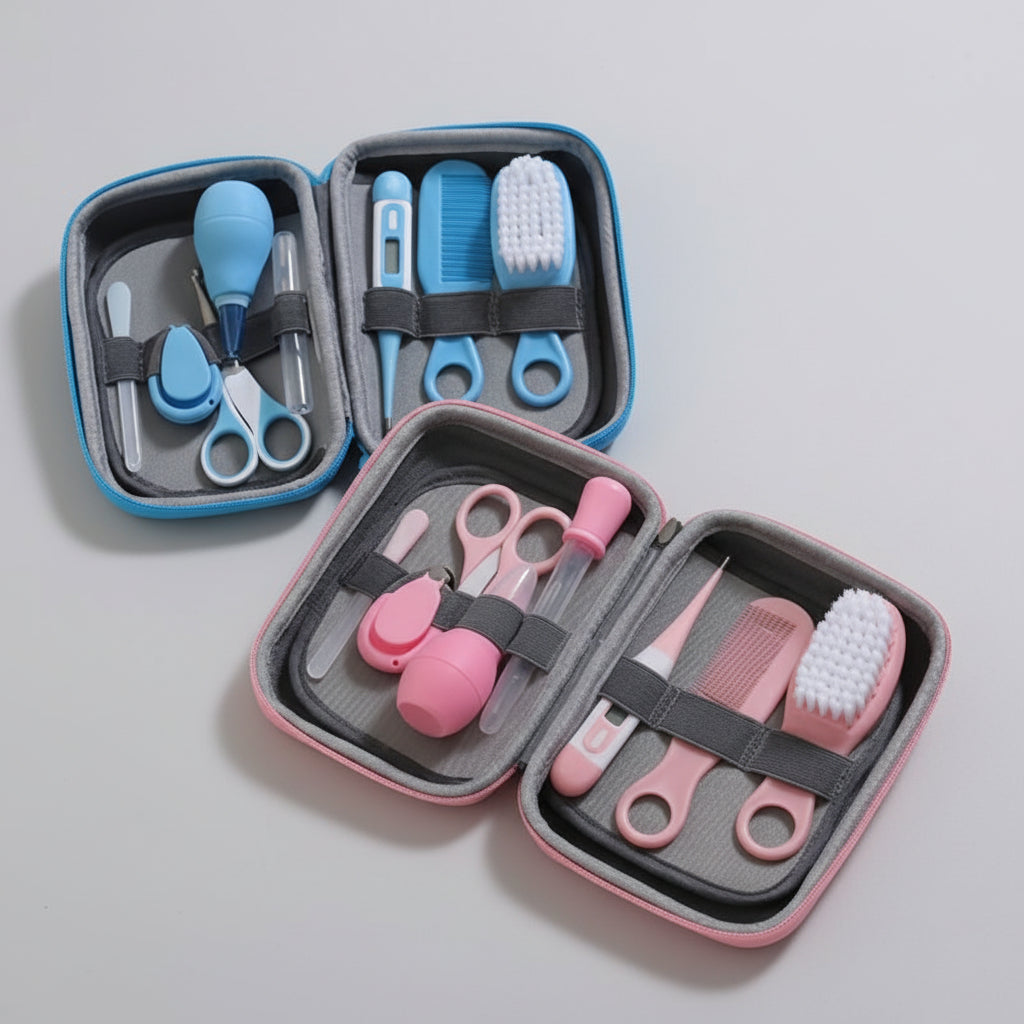 trousse de toilette bebe bleu et rose