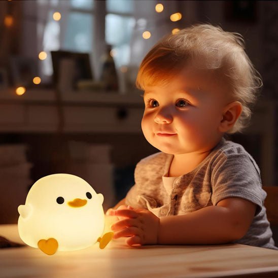 veilleuse bebe canard avec bebe