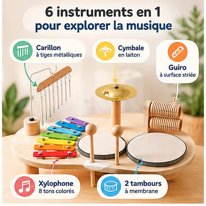 xylophone bois six instruments musicaux